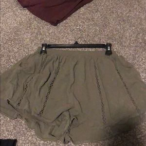 Flowy green shorts